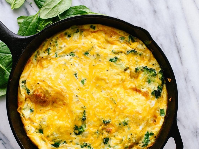 Frittata su špinatais